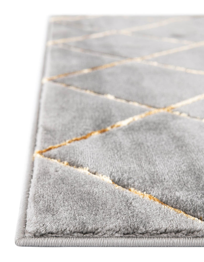 Metropolitan Matrix Collection Area Rug - Urbana (Black and Silver) Rectangle Gray and Gold lifestyle 70