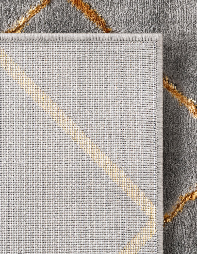 Metropolitan Matrix Collection Area Rug - Urbana (Black and Silver) Rectangle Gray and Gold lifestyle 80