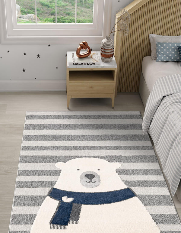 Wonder Tykes Collection Area Rug - Dreamland Rectangle Gray lifestyle 2