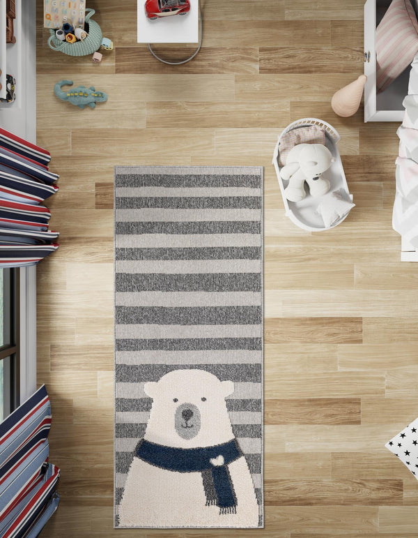 Wonder Tykes Collection Area Rug - Dreamland Runner Gray lifestyle 50