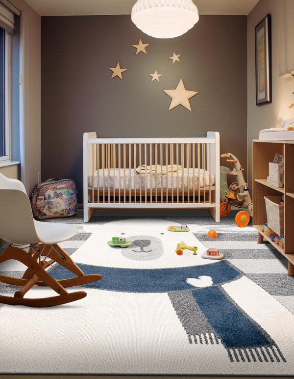 Wonder Tykes Collection Area Rug - Dreamland Square Gray lifestyle 42