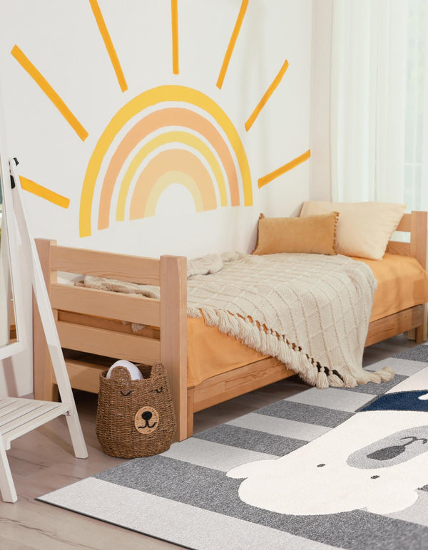 Wonder Tykes Collection Area Rug - Dreamland Square Gray lifestyle 51