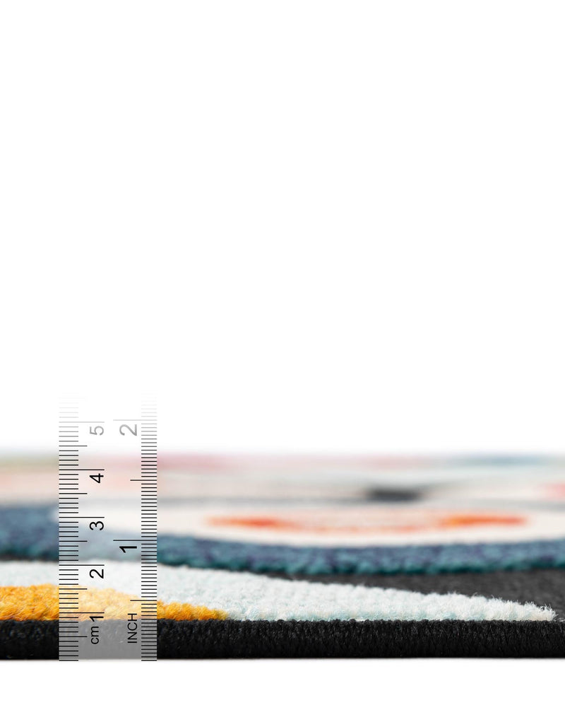 Outdoor Marrakesh Collection Area Rug - Chefchaouen Rectangle Multi Black lifestyle 23