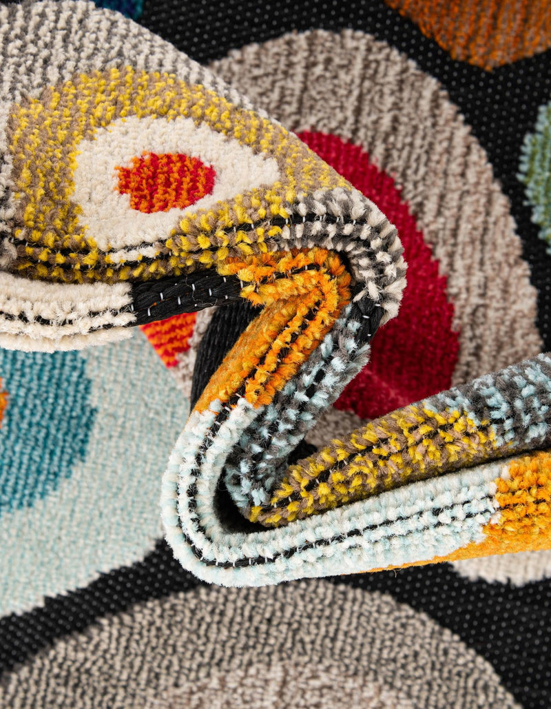 Outdoor Marrakesh Collection Area Rug - Chefchaouen Rectangle Multi Black lifestyle 29
