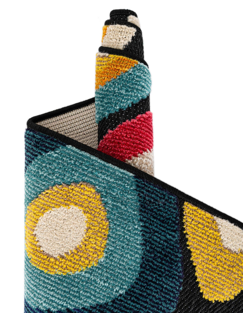 Outdoor Marrakesh Collection Area Rug - Chefchaouen Rectangle Multi Black lifestyle 35