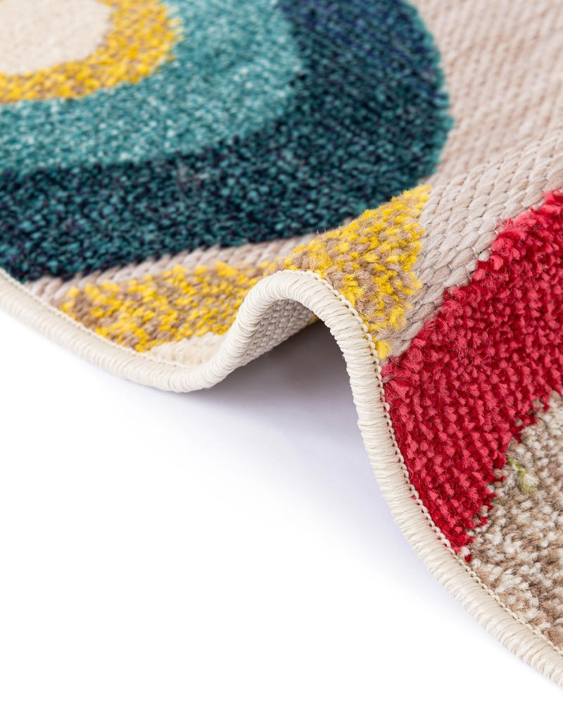 Outdoor Marrakesh Collection Area Rug - Chefchaouen Rectangle Multi Beige lifestyle 32
