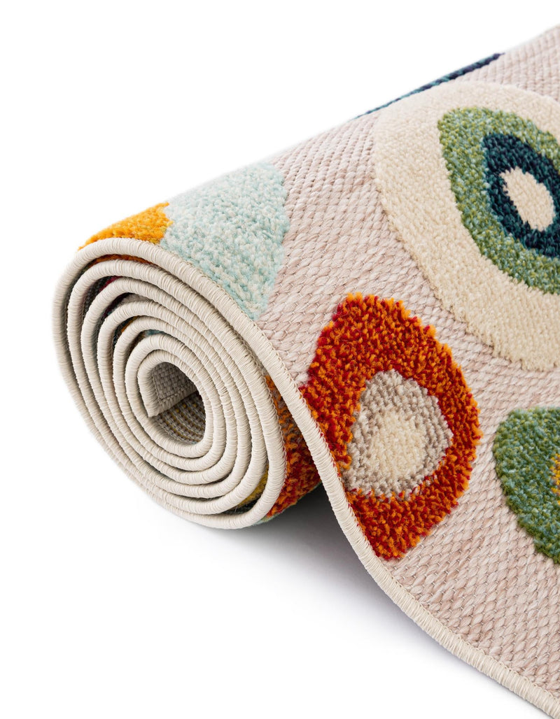 Outdoor Marrakesh Collection Area Rug - Chefchaouen Rectangle Multi Beige lifestyle 36