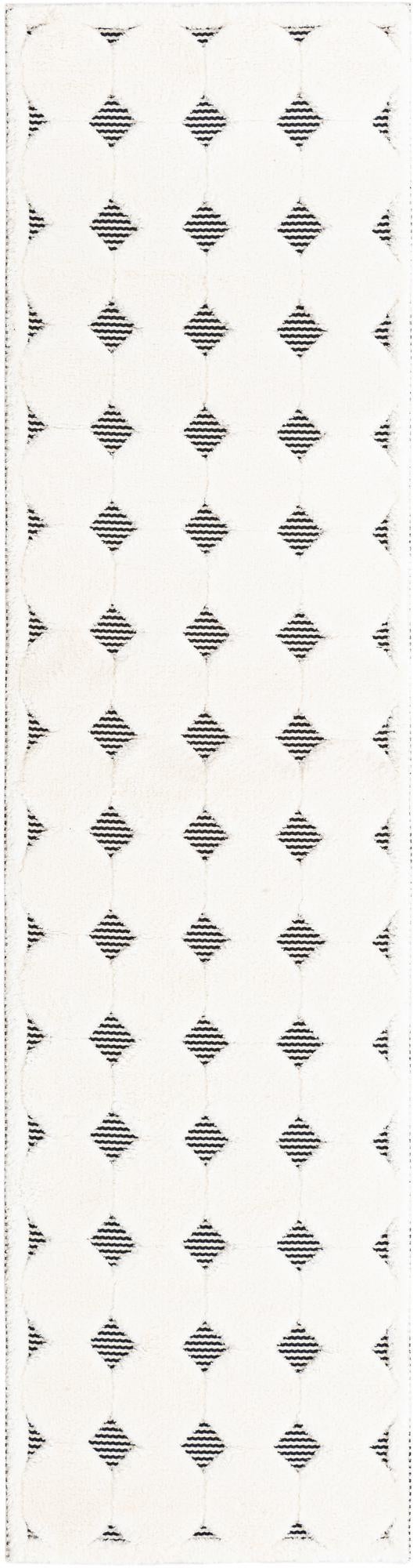 Monochrome Collection Area Rug - Quartz Runner Black and White lifestyle 22