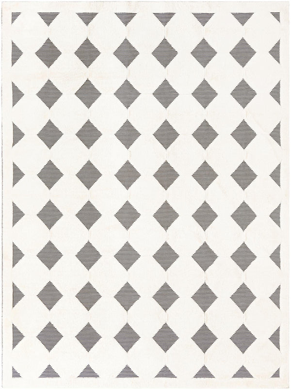 Monochrome Collection Area Rug - Quartz Rectangle Black and White Main