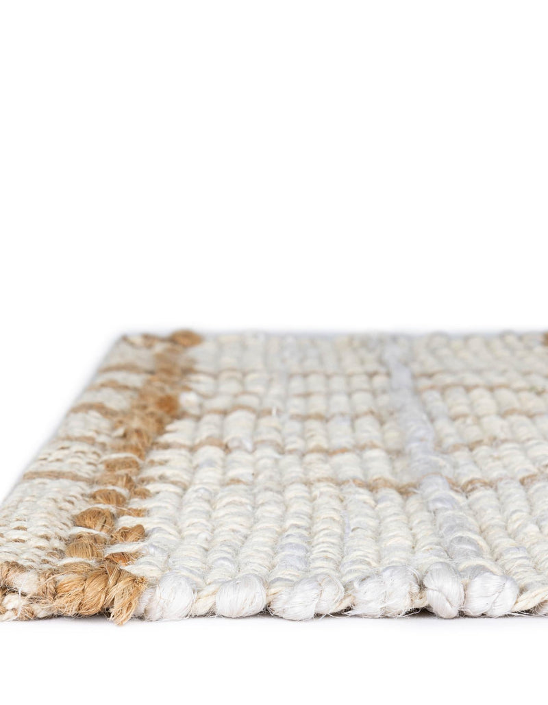 Sequoia Handwoven Jute Collection Area Rug - Mendocino Rectangle Ivory lifestyle 4