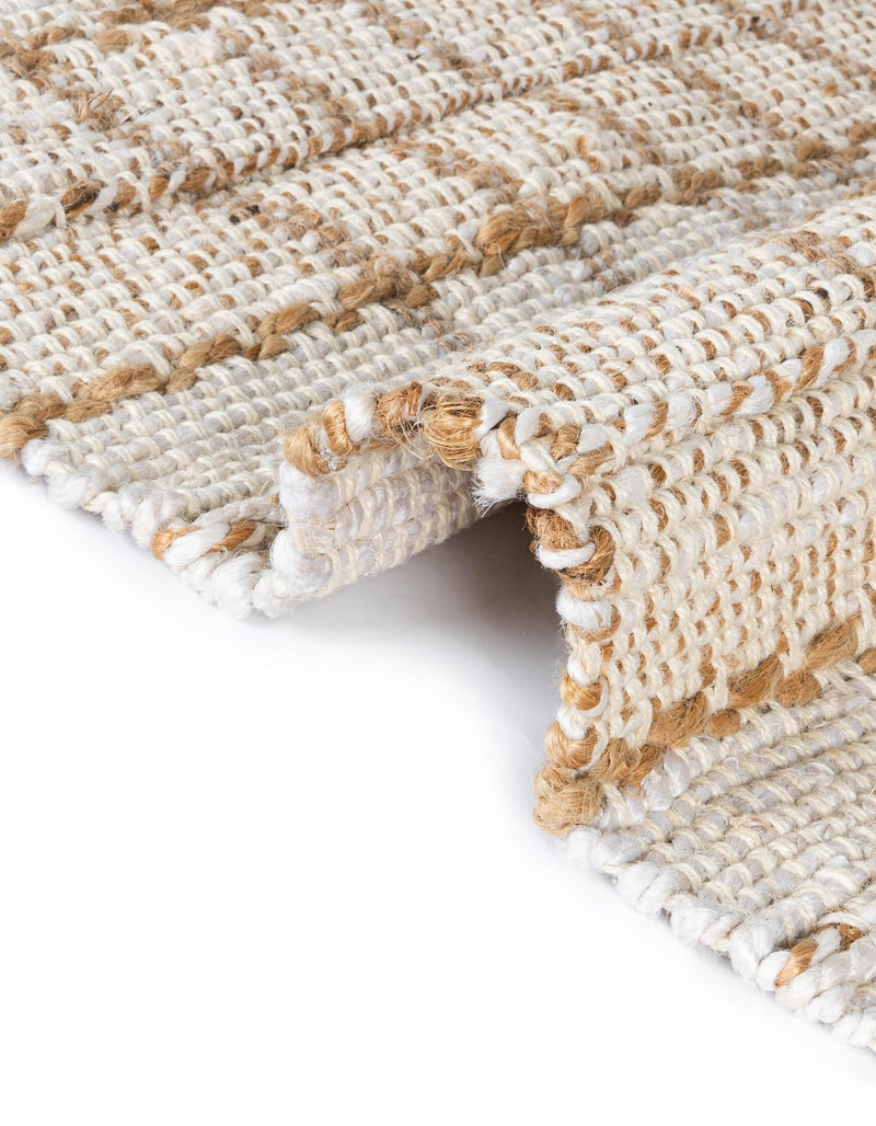 Sequoia Handwoven Jute Collection Area Rug - Mendocino Rectangle Ivory lifestyle 7