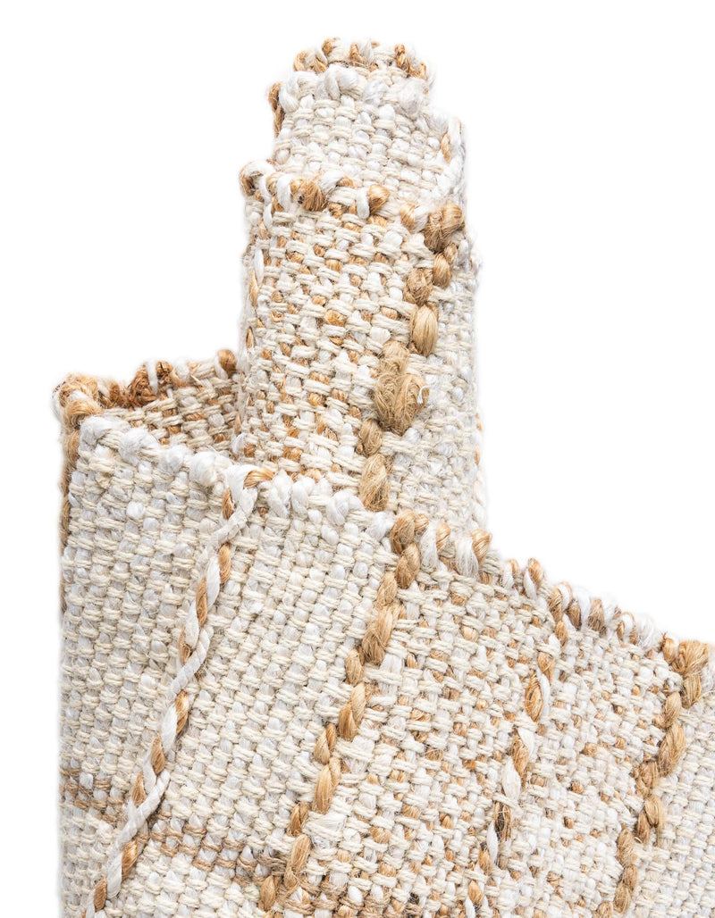 Sequoia Handwoven Jute Collection Area Rug - Mendocino Rectangle Ivory lifestyle 8