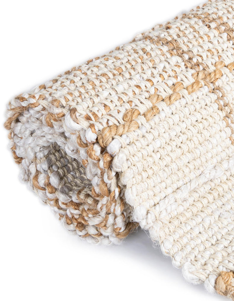 Sequoia Handwoven Jute Collection Area Rug - Mendocino Rectangle Ivory lifestyle 9