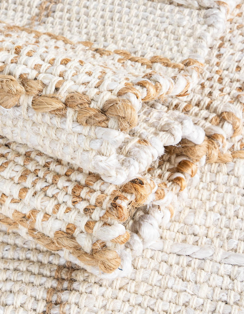 Sequoia Handwoven Jute Collection Area Rug - Mendocino Rectangle Ivory lifestyle 10