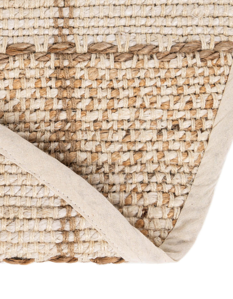 Sequoia Handwoven Jute Collection Area Rug - Mendocino Round Ivory lifestyle 29
