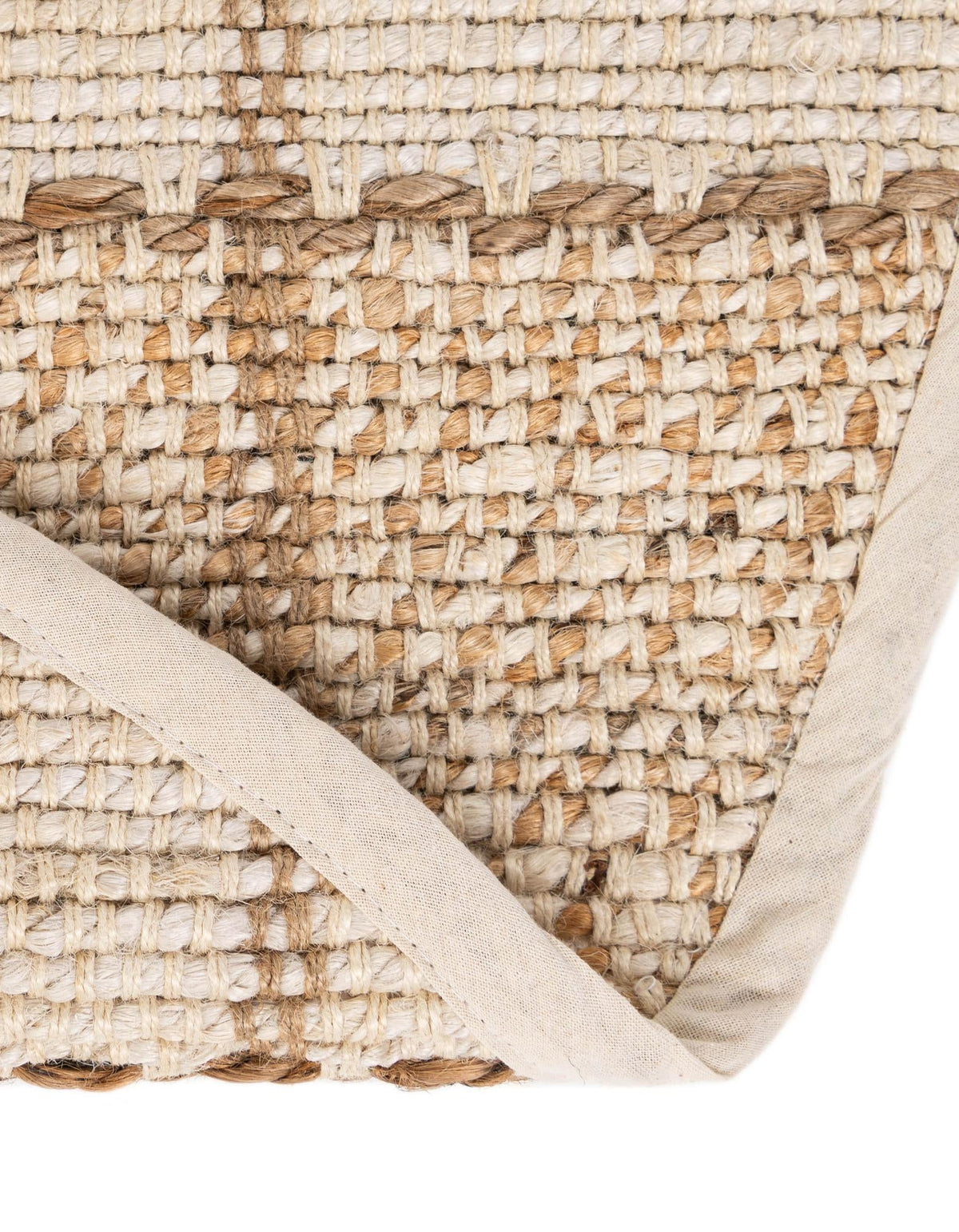 Sequoia Handwoven Jute Collection Area Rug - Mendocino Round Ivory lifestyle 29