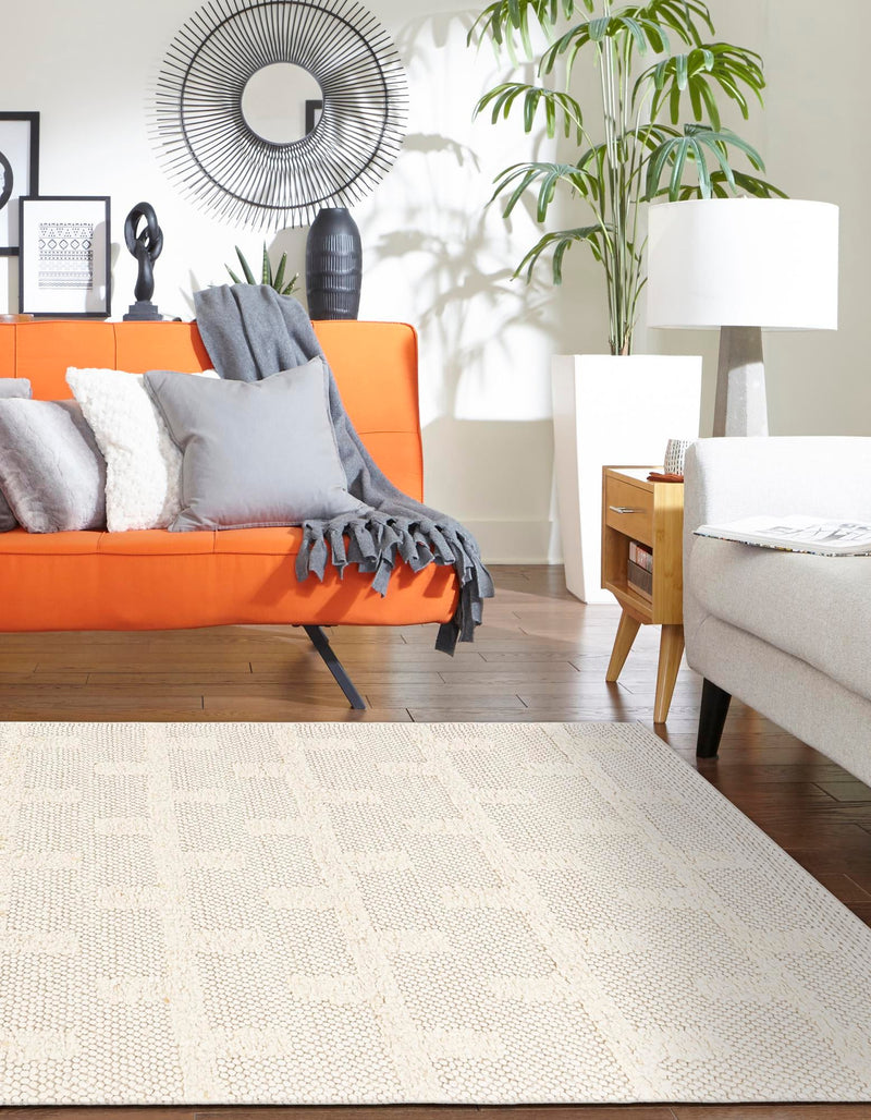 Lana Tasmanian Wool Collection Area Rug - Freycinet Rectangle Ivory lifestyle 2