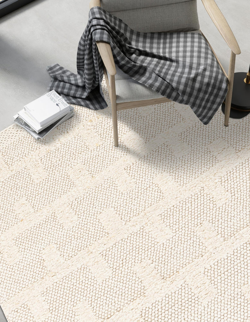Lana Tasmanian Wool Collection Area Rug - Freycinet Rectangle Ivory lifestyle 4