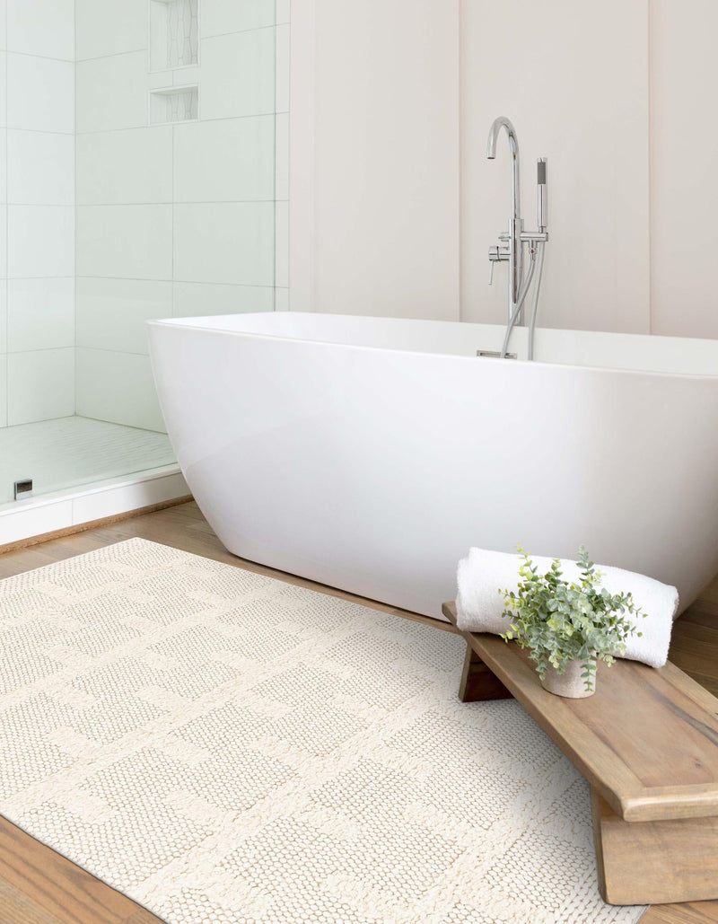 Lana Tasmanian Wool Collection Area Rug - Freycinet Rectangle Ivory lifestyle 5