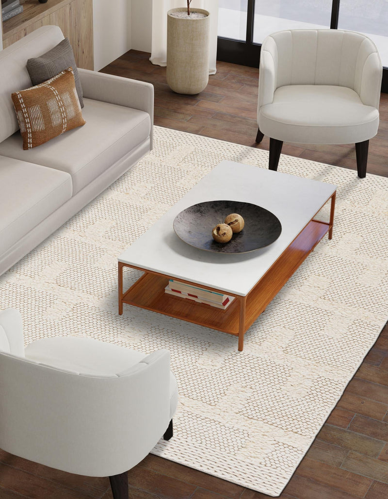 Lana Tasmanian Wool Collection Area Rug - Freycinet Rectangle Ivory lifestyle 6