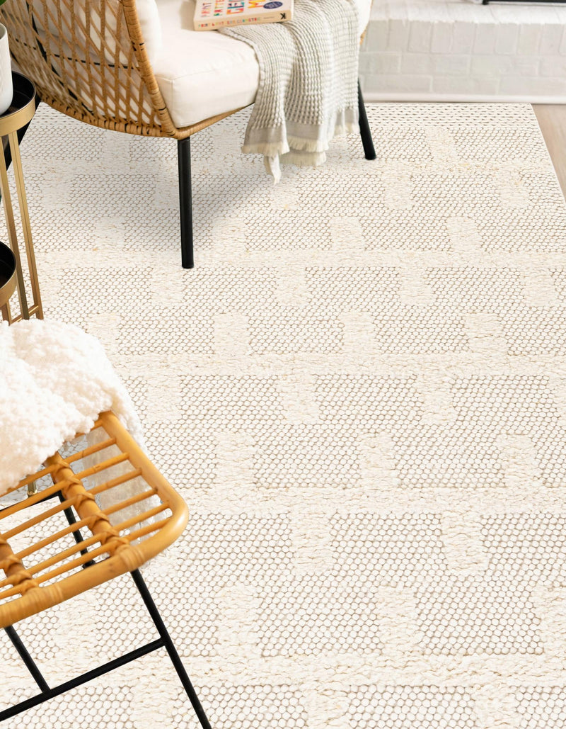 Lana Tasmanian Wool Collection Area Rug - Freycinet Rectangle Ivory lifestyle 7