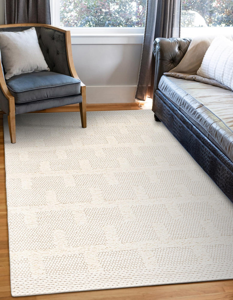 Lana Tasmanian Wool Collection Area Rug - Freycinet Rectangle Ivory lifestyle 8