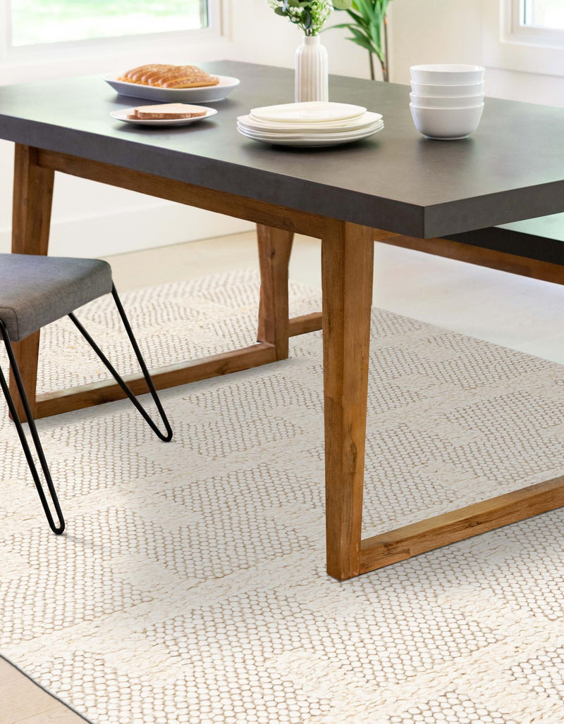 Lana Tasmanian Wool Collection Area Rug - Freycinet Rectangle Ivory lifestyle 9