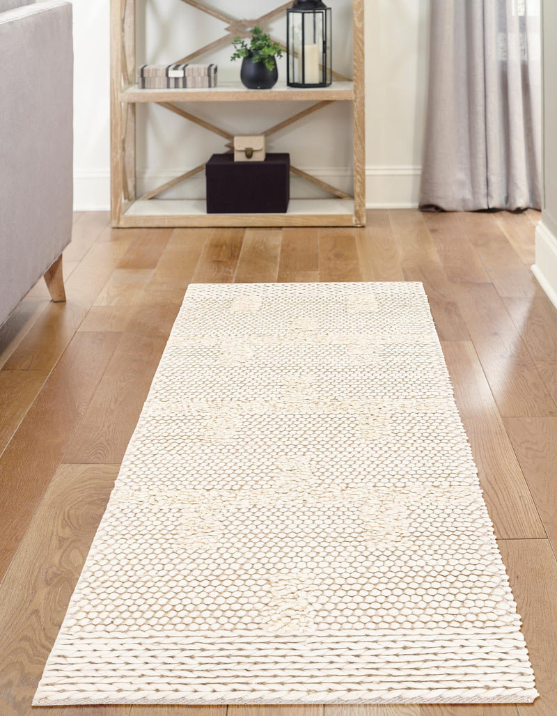 Lana Tasmanian Wool Collection Area Rug - Freycinet Runner Ivory lifestyle 14