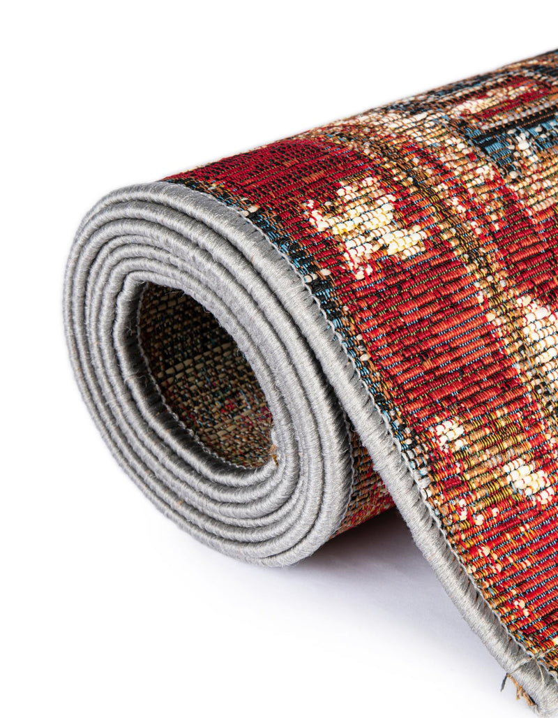 Patio Elegance Collection Area Rug - Alcove Rectangle Red and Navy Blue lifestyle 19