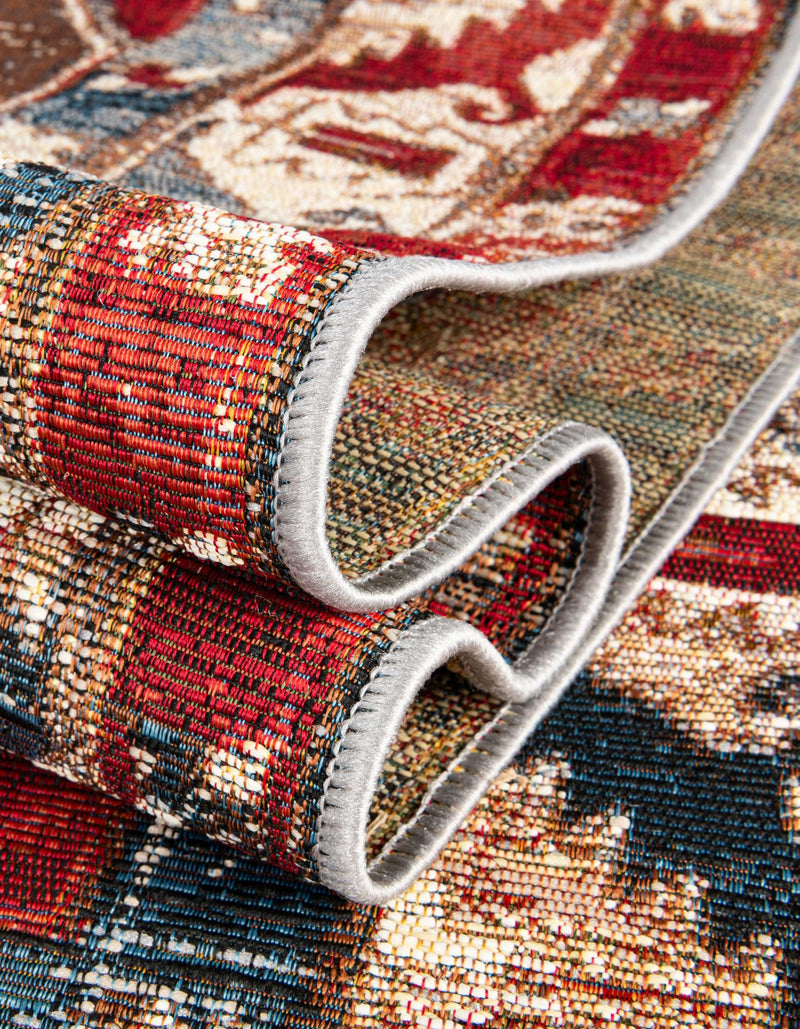 Patio Elegance Collection Area Rug - Alcove Rectangle Red and Navy Blue lifestyle 20