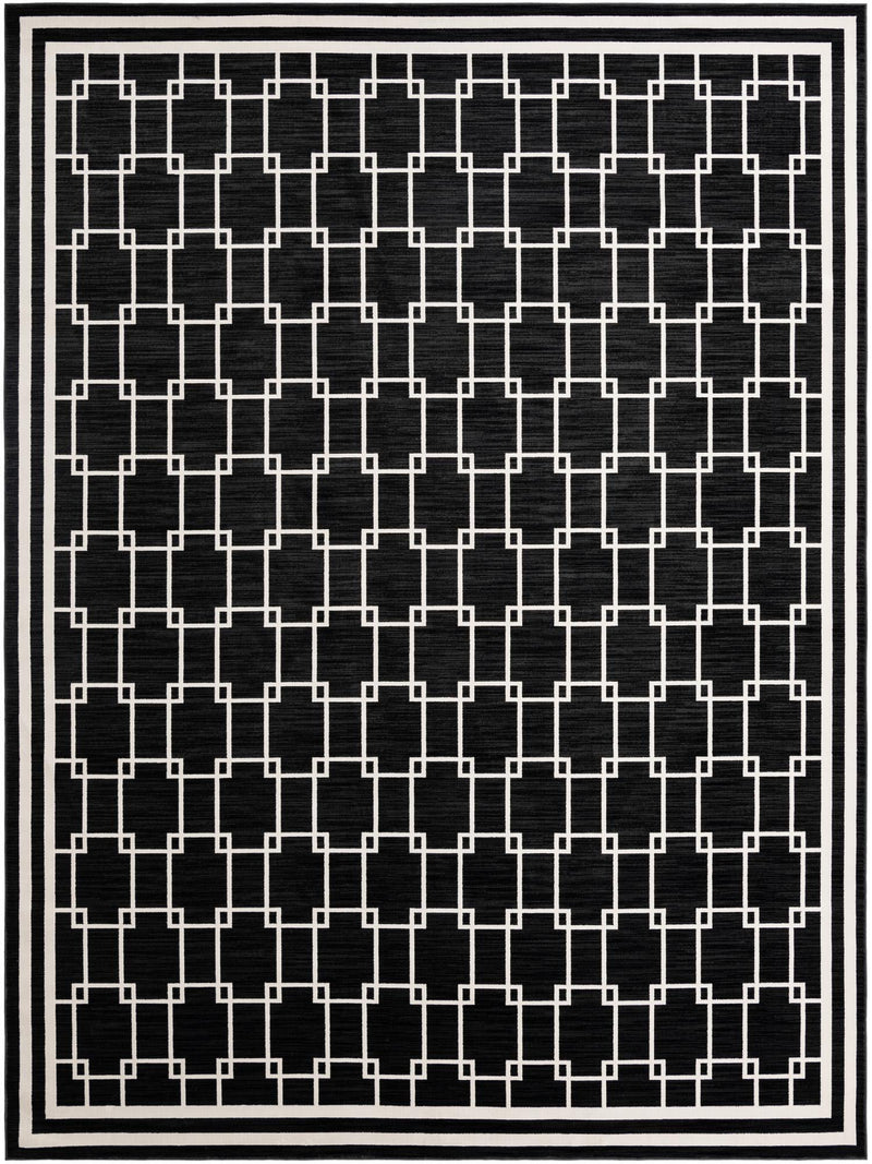 Metro Heights Collection Area Rug - Fifth Rectangle Black lifestyle 2