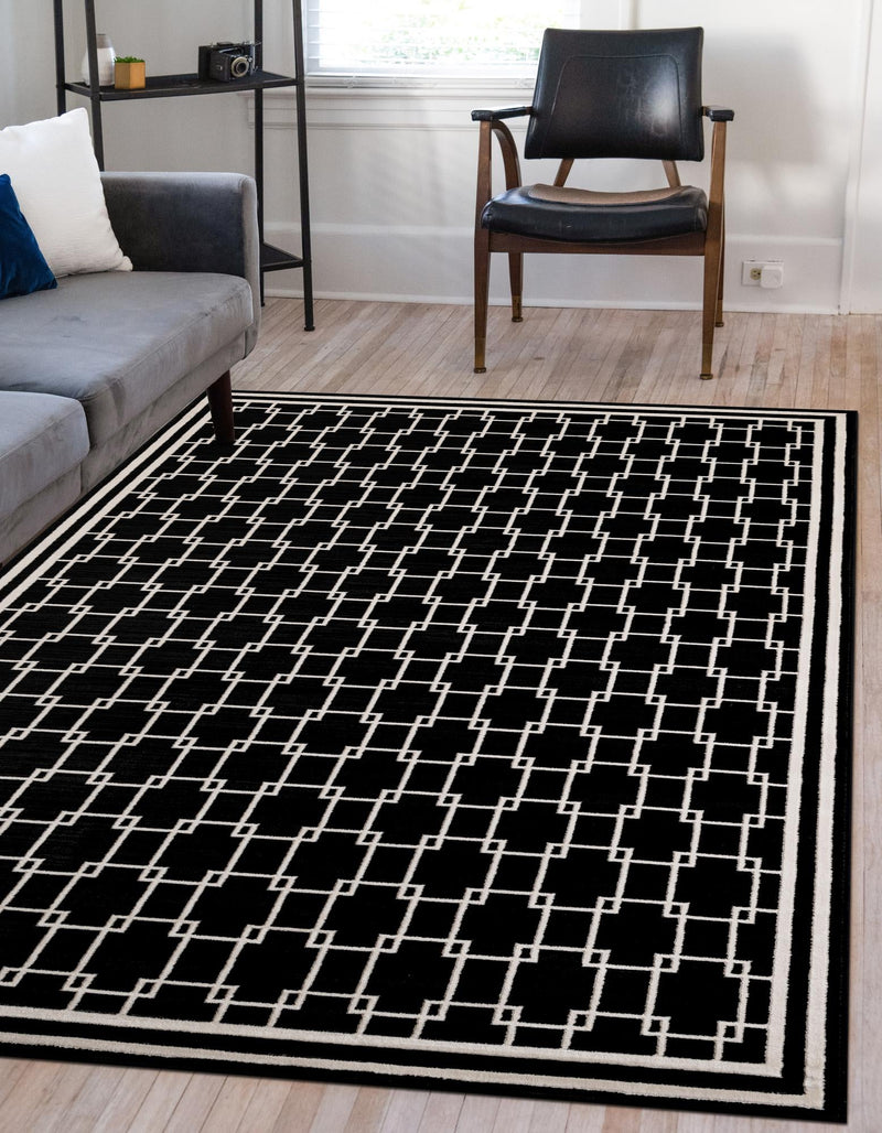 Metro Heights Collection Area Rug - Fifth Rectangle Black lifestyle 4