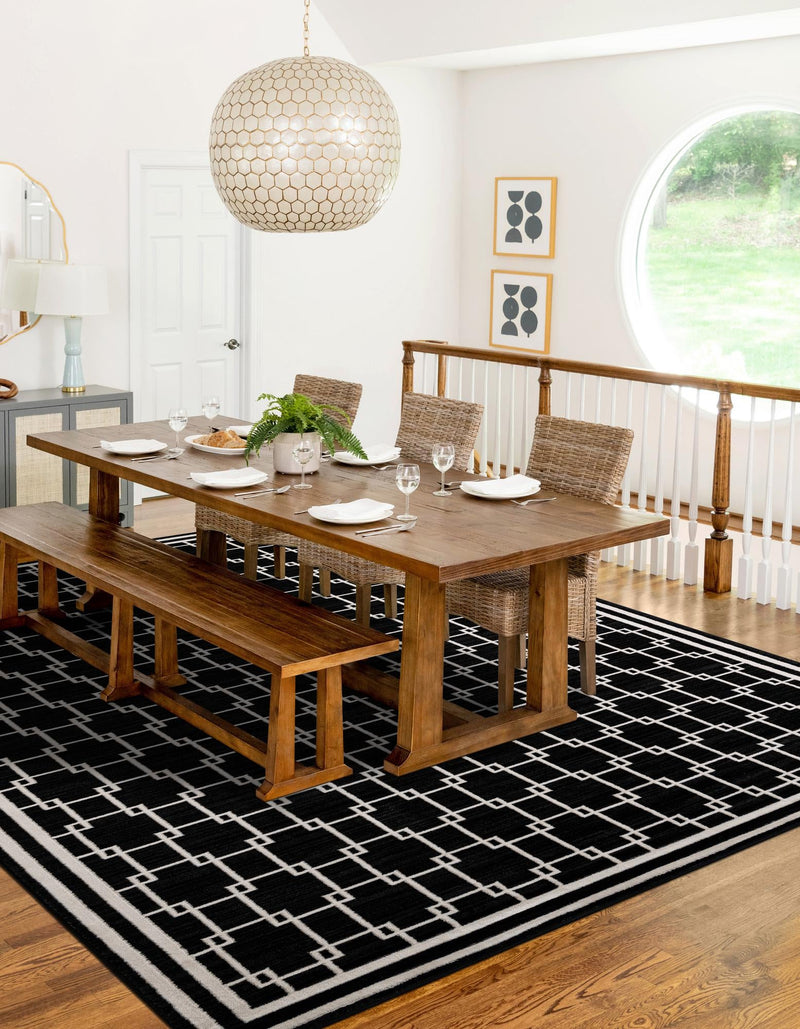 Metro Heights Collection Area Rug - Fifth Rectangle Black lifestyle 5