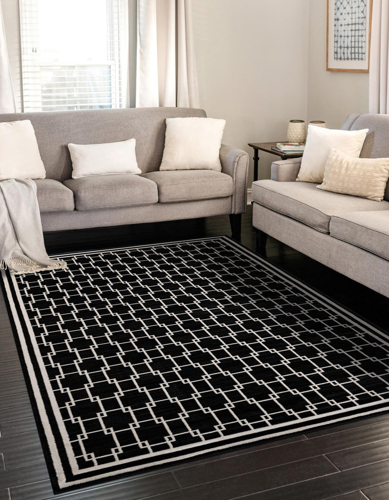 Metro Heights Collection Area Rug - Fifth Rectangle Black lifestyle 7