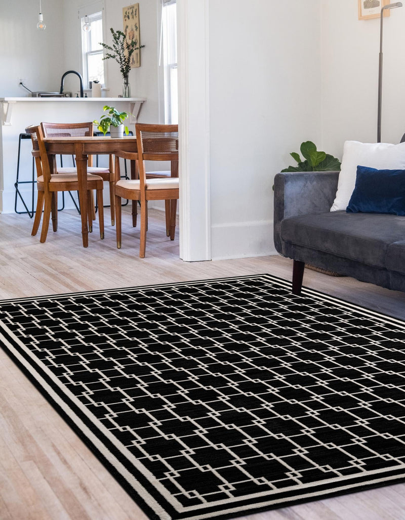 Metro Heights Collection Area Rug - Fifth Rectangle Black lifestyle 8