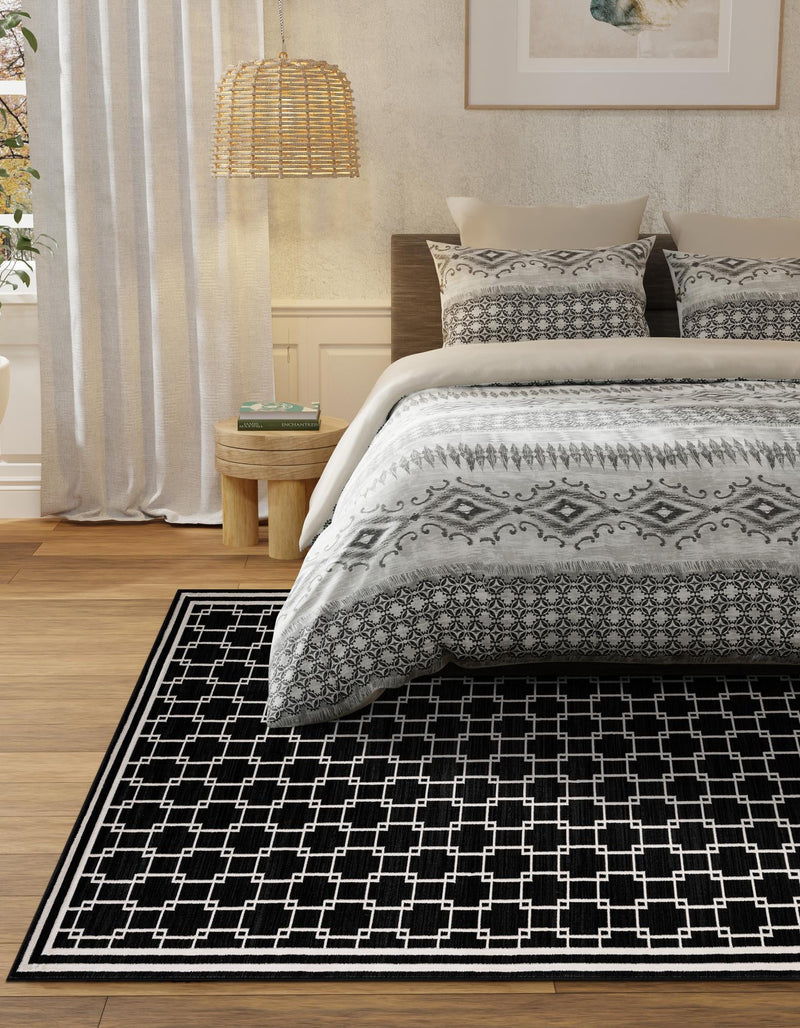 Metro Heights Collection Area Rug - Fifth Rectangle Black lifestyle 11