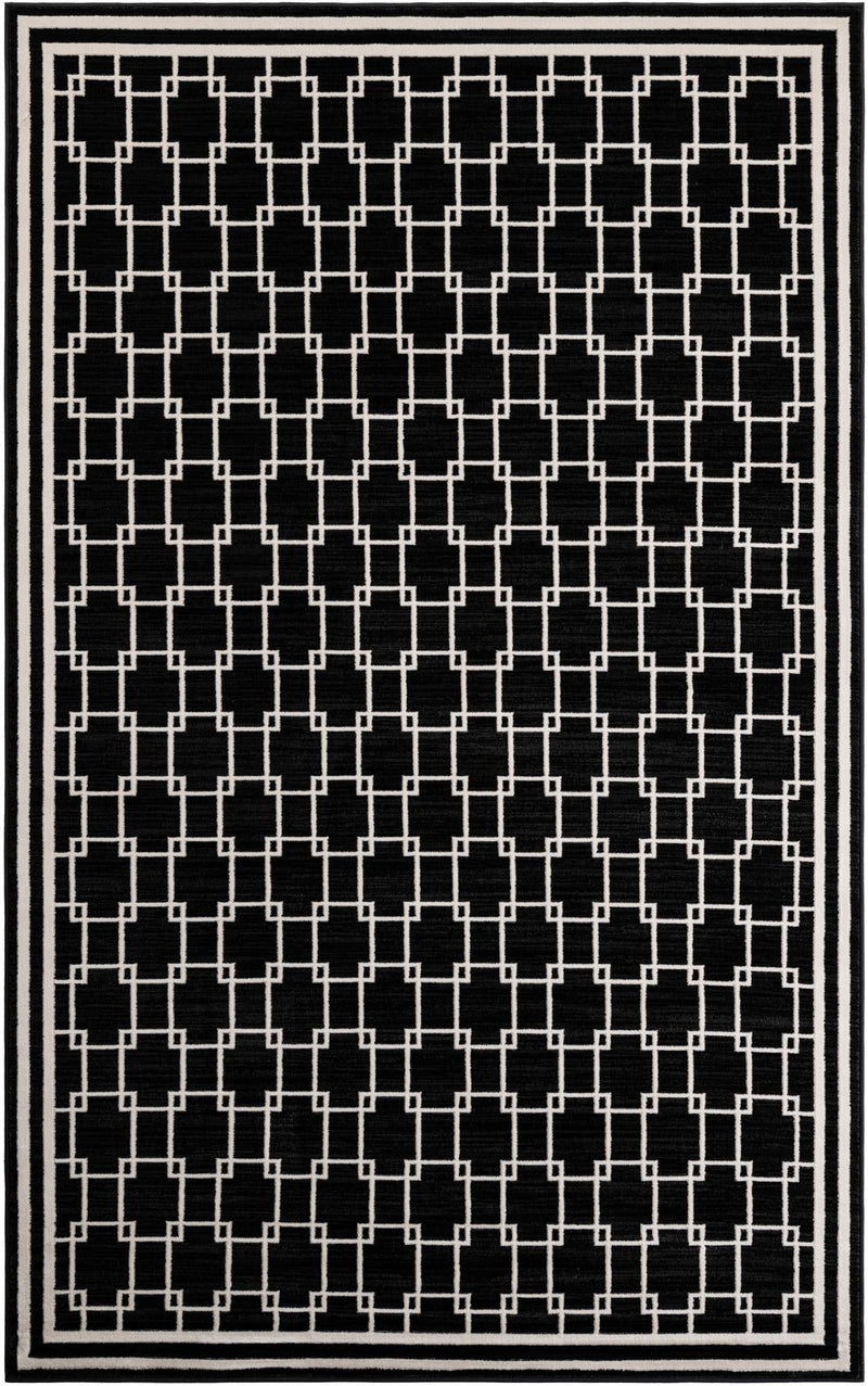 Metro Heights Collection Area Rug - Fifth Rectangle Black Main