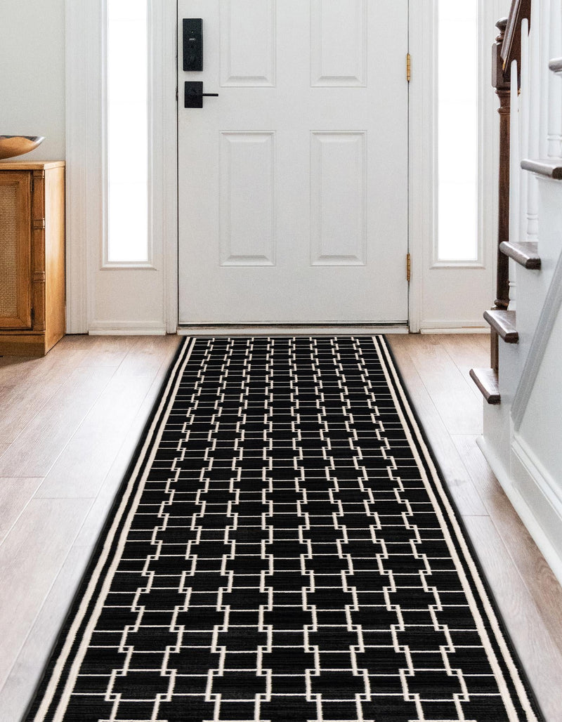 Metro Heights Collection Area Rug - Fifth Runner Black lifestyle 27