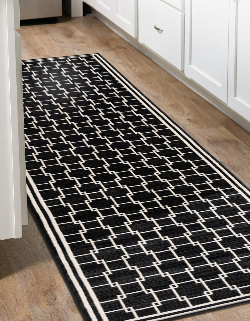 Metro Heights Collection Area Rug - Fifth Runner Black lifestyle 33