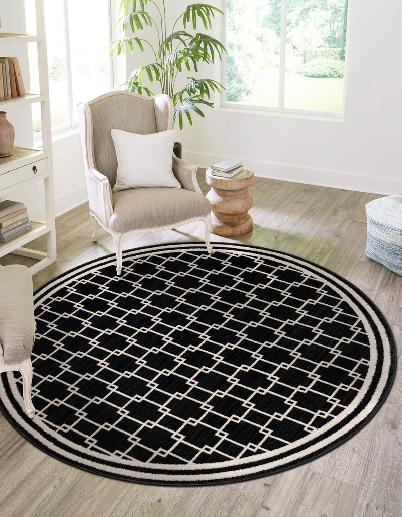 Metro Heights Collection Area Rug - Fifth Round Black lifestyle 23