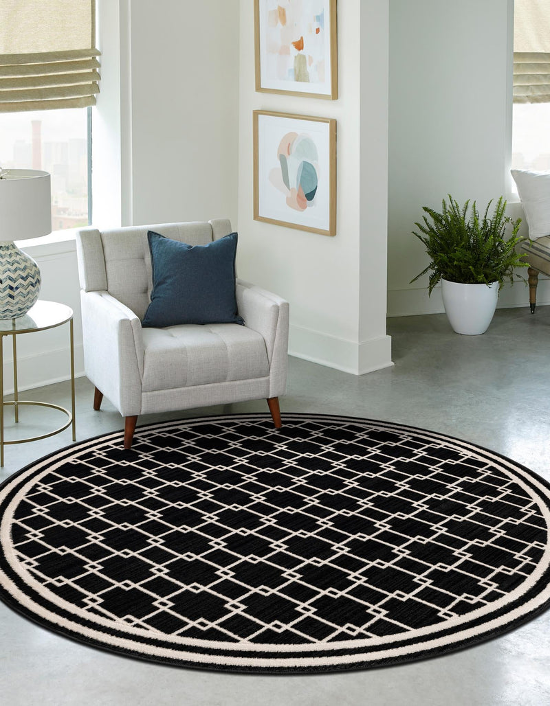 Metro Heights Collection Area Rug - Fifth Round Black lifestyle 26