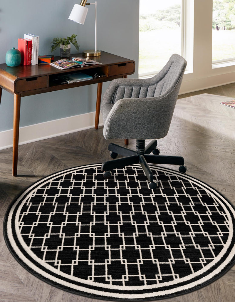 Metro Heights Collection Area Rug - Fifth Round Black lifestyle 32