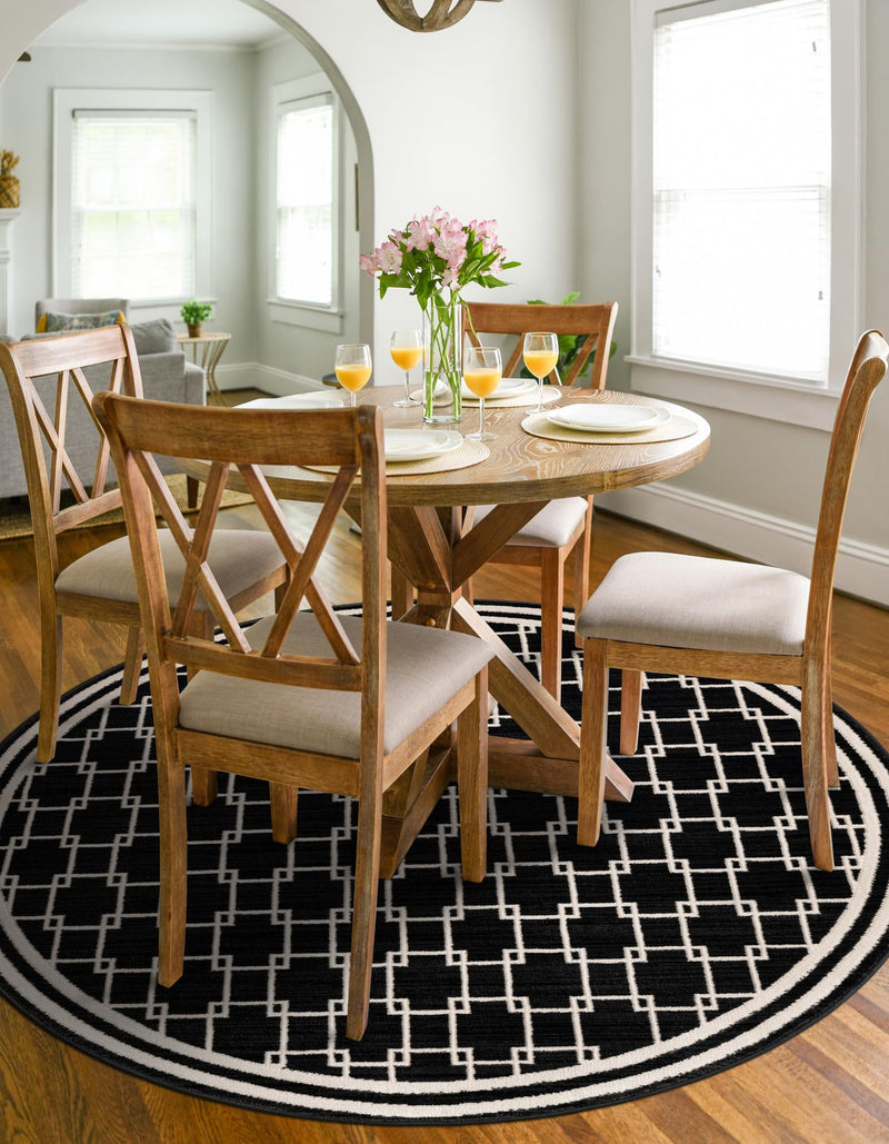 Metro Heights Collection Area Rug - Fifth Round Black lifestyle 35