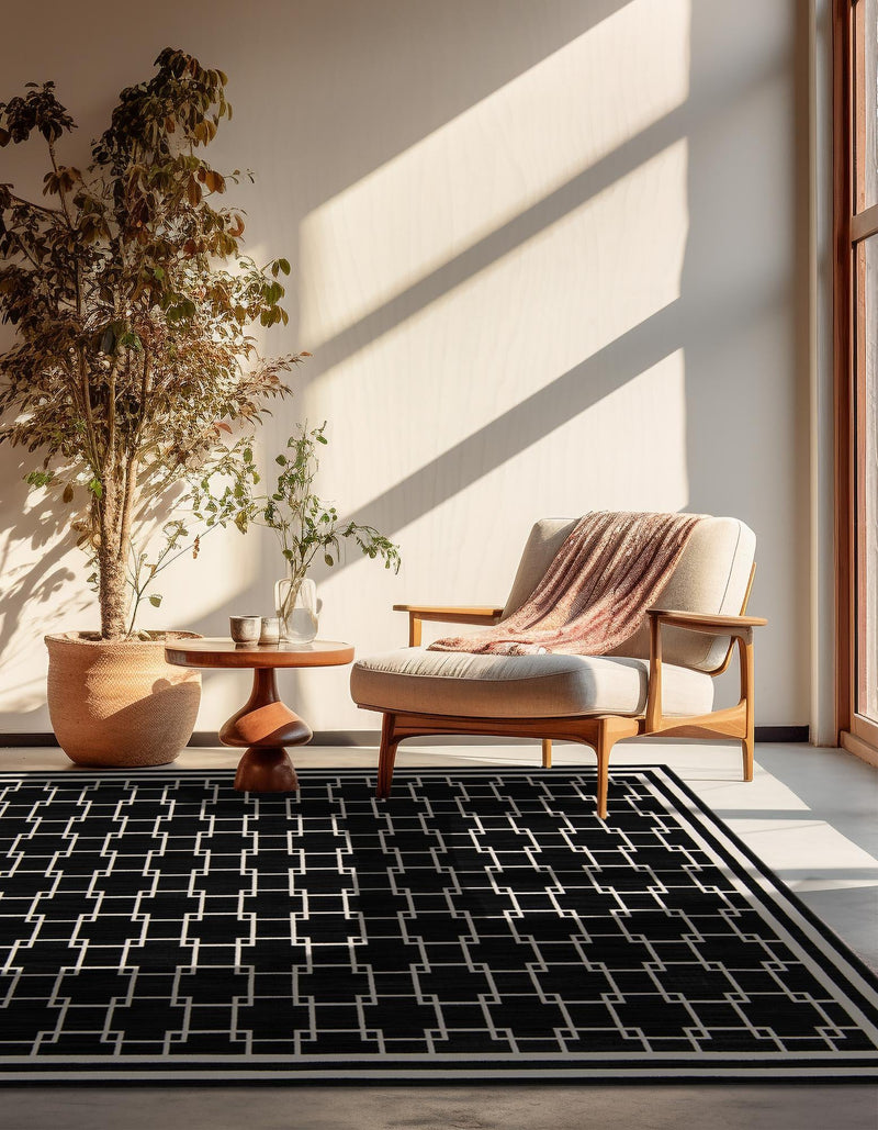 Metro Heights Collection Area Rug - Fifth Square Black lifestyle 25
