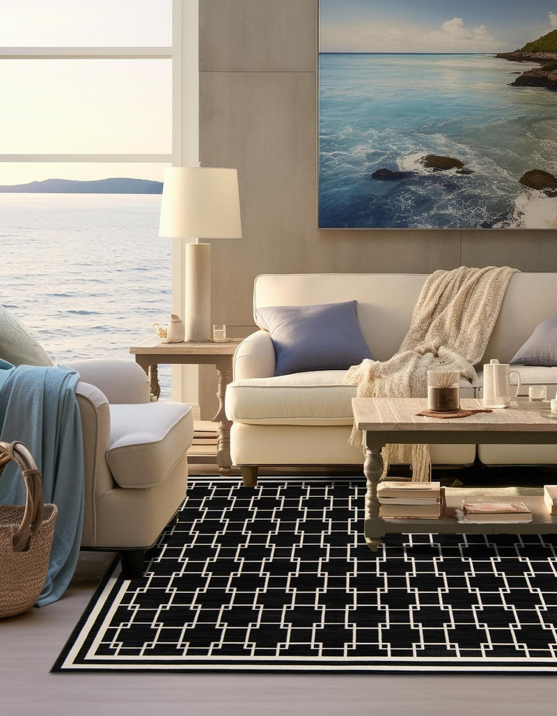 Metro Heights Collection Area Rug - Fifth Square Black lifestyle 31