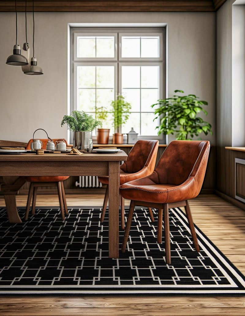 Metro Heights Collection Area Rug - Fifth Square Black lifestyle 37