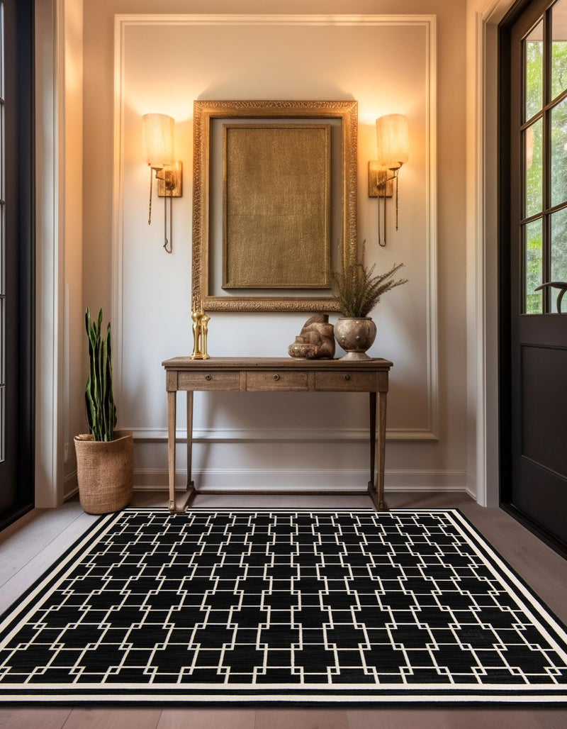 Metro Heights Collection Area Rug - Fifth Square Black lifestyle 40