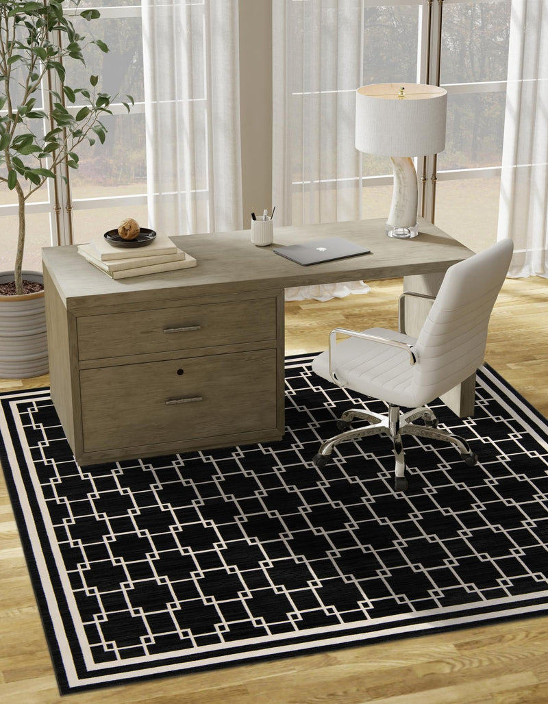 Metro Heights Collection Area Rug - Fifth Square Black lifestyle 52