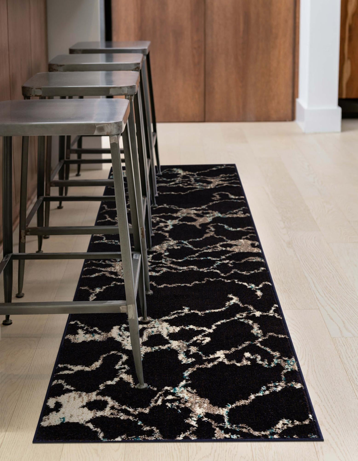 Brighton Terrace Collection Area Rug - Aldrington Runner Navy Blue lifestyle 110