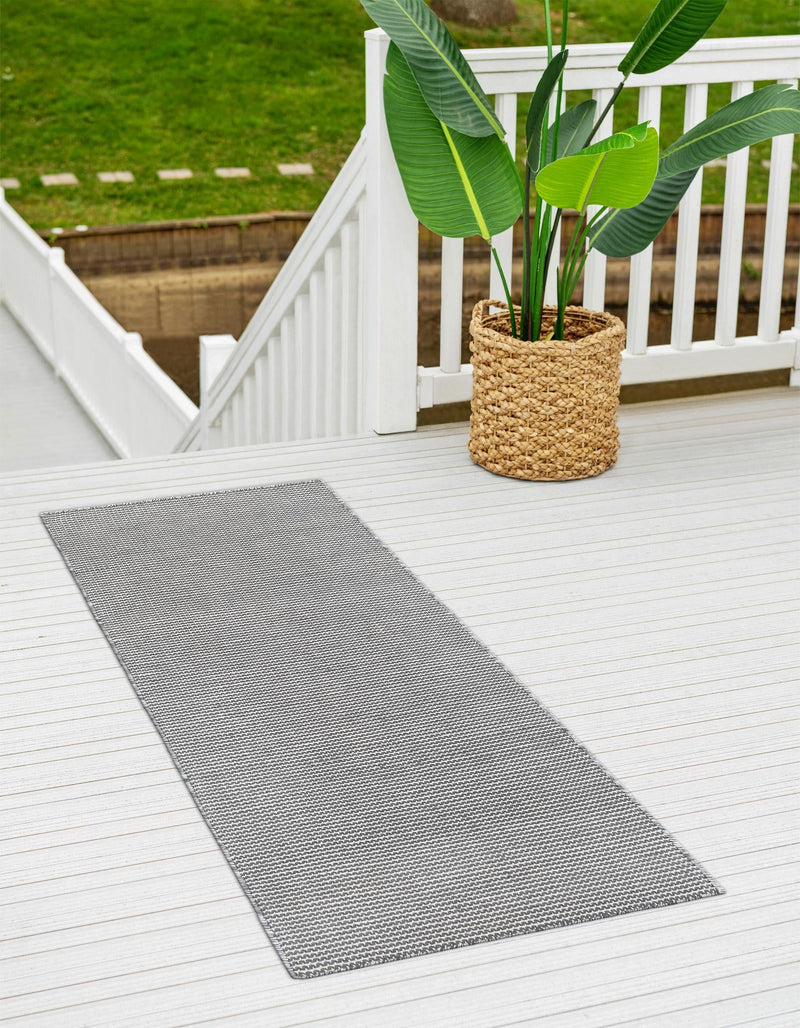 Jill Zarin Malibu Sands Outdoor Collection Area Rug - Pebble (Silver Stars) Runner Silver Stars lifestyle 22